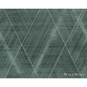   AS CREATION Battle of Style 38824-2 zöld, szürke, fémhatású Textil mintás Klasszikus vlies tapéta