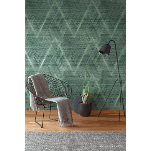 AS CREATION Battle of Style 38824-2 zöld, szürke, fémhatású Textil mintás Klasszikus vlies tapéta