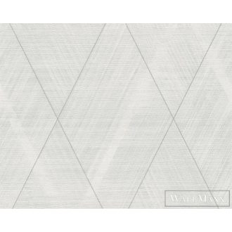   AS CREATION Battle of Style 38824-3 szürke, fémhatású, ezüst Textil mintás Klasszikus vlies tapéta