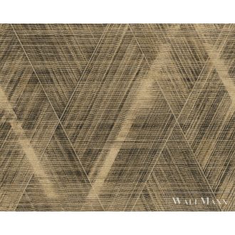   AS CREATION Battle of Style 38824-5 bézs, fekete, barna Textil mintás Klasszikus vlies tapéta