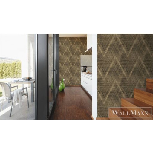 AS CREATION Battle of Style 38824-5 bézs, fekete, barna Textil mintás Klasszikus vlies tapéta