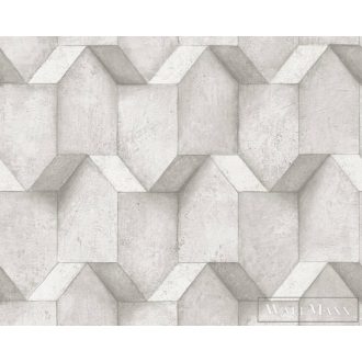   AS CREATION Battle of Style 38827-4 szürke, fehér Tér-hatású 3D-mintás Klasszikus vlies tapéta