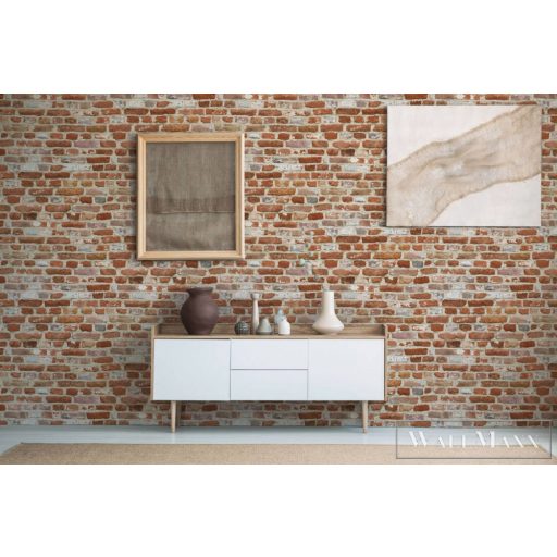 AS CREATION Battle of Style 38829-1 vörös tégla mintás klasszikus tapéta