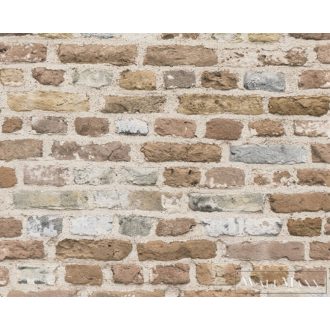   AS CREATION Battle of Style 38829-3 bézs tégla mintás klasszikus tapéta