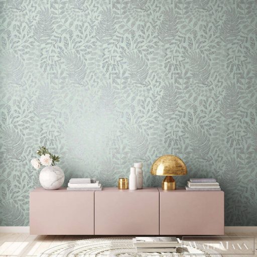 AS CREATION Battle of Style 38830-1 kék levél mintás klasszikus tapéta