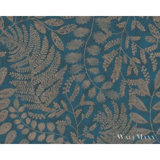   AS CREATION Battle of Style 38830-4 kék levél mintás klasszikus tapéta