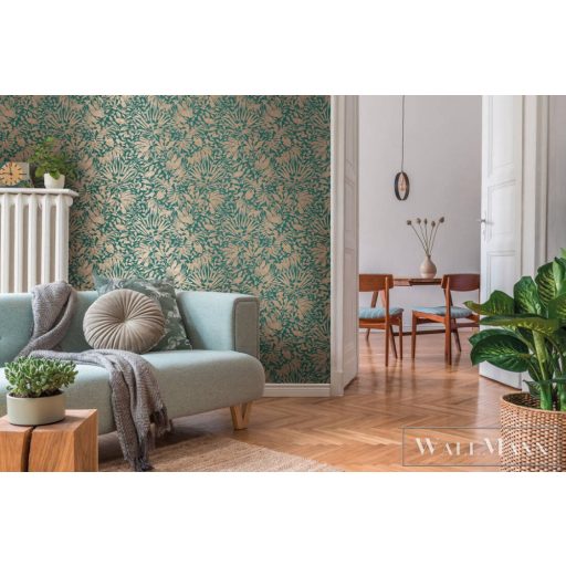 AS CREATION Battle of Style 38831-1 bézs levél mintás klasszikus tapéta