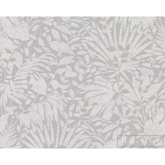   AS CREATION Battle of Style 38831-2 szürke levél mintás klasszikus tapéta