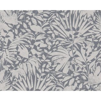   AS CREATION Battle of Style 38831-4 szürke levél mintás klasszikus tapéta