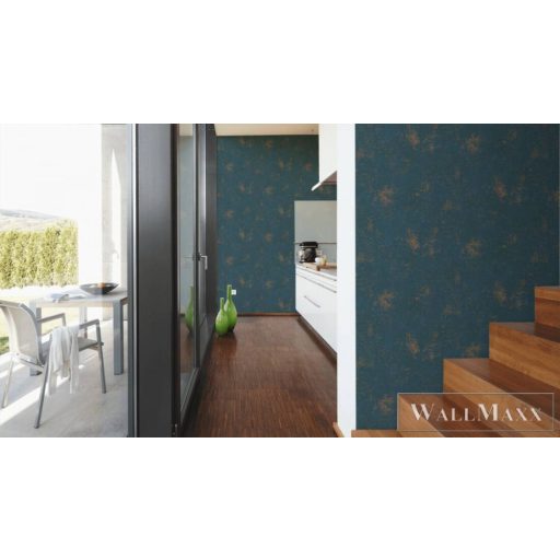 AS CREATION Battle of Style 38832-6 kék retro mintás klasszikus tapéta