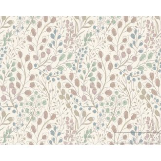   AS CREATION Attractive 2 38847-1 kék virág mintás grafikus tapéta