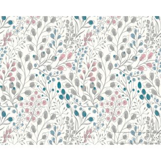   AS CREATION Attractive 2 38847-2 kék virág mintás grafikus tapéta