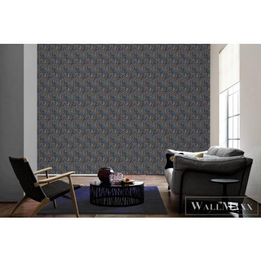 AS CREATION Attractive 2 38847-4 sötét virág mintás grafikus tapéta