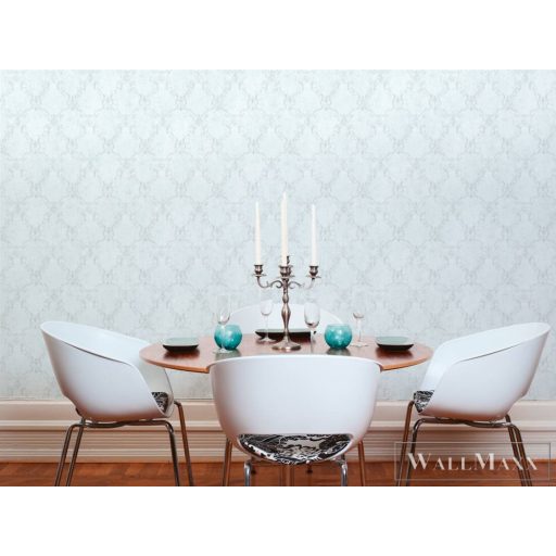 AS CREATION Luxury Damask 38848-1 ezüst barokk mintás klasszikus XXL tapéta