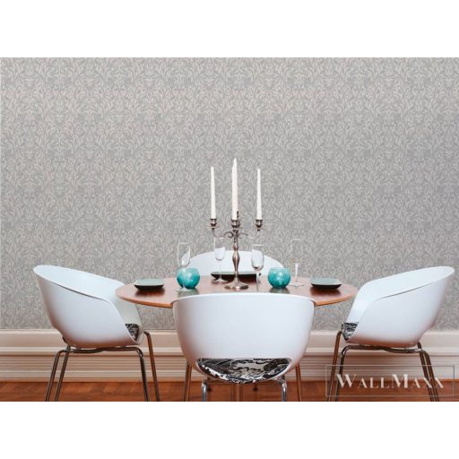 AS CREATION Luxury Damask 38850-2 ezüst barokk mintás klasszikus XXL tapéta