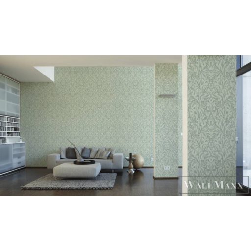 AS CREATION Luxury Damask 38850-5 türkiz barokk mintás klasszikus XXL tapéta