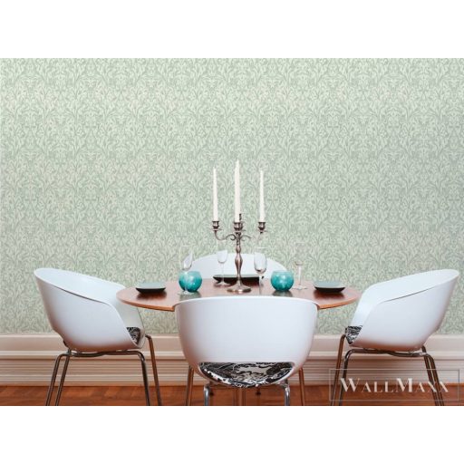 AS CREATION Luxury Damask 38850-5 türkiz barokk mintás klasszikus XXL tapéta