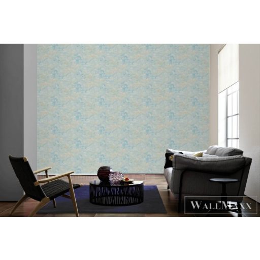 AS CREATION Luxury Damask 38895-4 kék felhő mintás egyszínű XXL tapéta