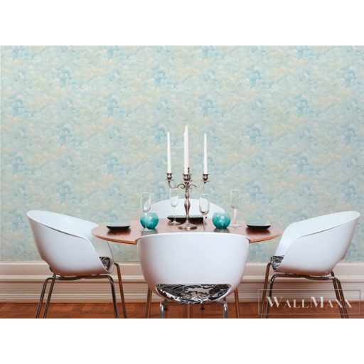 AS CREATION Luxury Damask 38895-4 kék felhő mintás egyszínű XXL tapéta