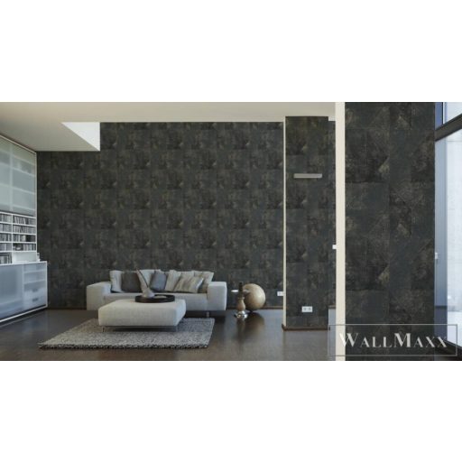 AS CREATION El Palacio 38897-7 fekete kazetta mintás térhatású XXL tapéta