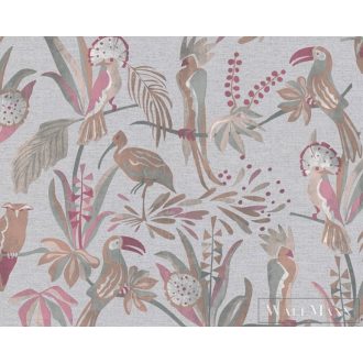   AS CREATION House of Turnowsky 38898-1 bézs kakadu mintás grafikus tapéta