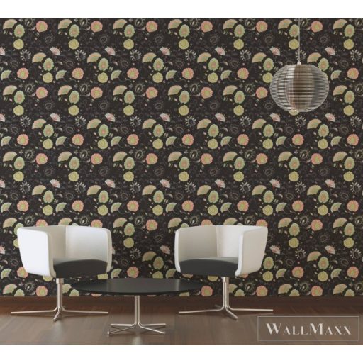 AS CREATION House of Turnowsky 38899-2 grafit virág mintás grafikus tapéta