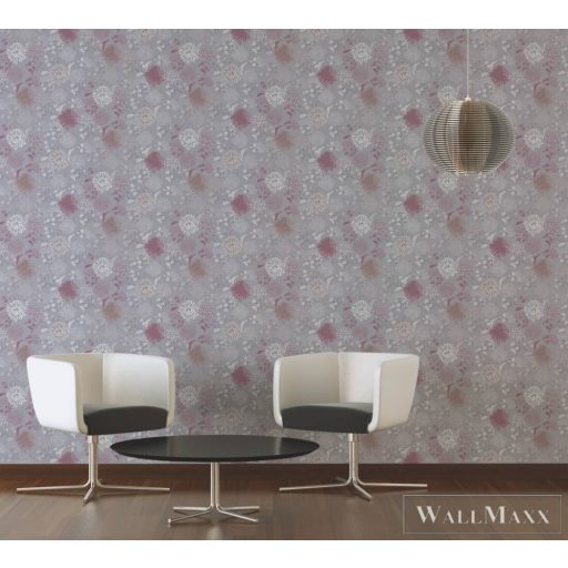 AS CREATION House of Turnowsky 38900-2 pink levél mintás grafikus tapéta