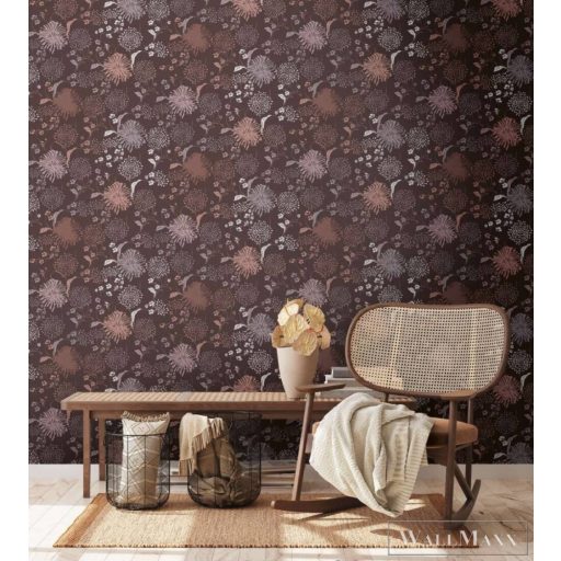 AS CREATION House of Turnowsky 38900-3 barna levél mintás grafikus tapéta