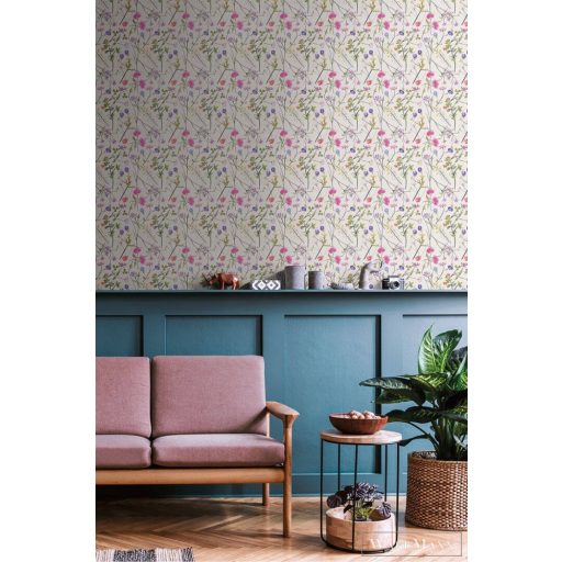 AS CREATION House of Turnowsky 38901-1 kék virág mintás grafikus tapéta