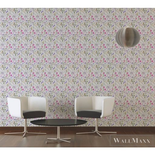 AS CREATION House of Turnowsky 38901-1 kék virág mintás grafikus tapéta