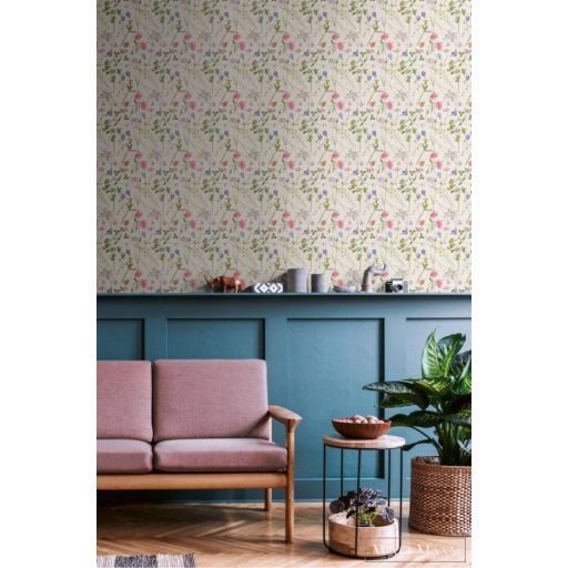 AS CREATION House of Turnowsky 38901-2 zöld virág mintás grafikus tapéta