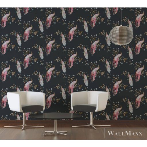 AS CREATION House of Turnowsky 38906-1 pink páva mintás grafikus tapéta