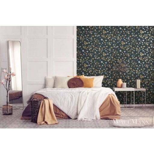 AS CREATION House of Turnowsky 38907-1 grafit virág mintás grafikus tapéta