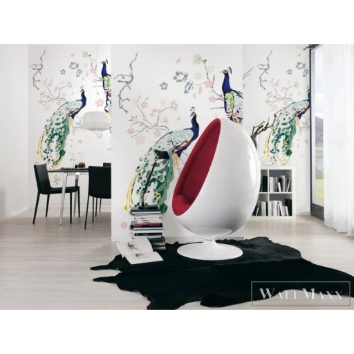 AS CREATION House of Turnowsky 38909-1 színes páva mintás grafikus tapéta