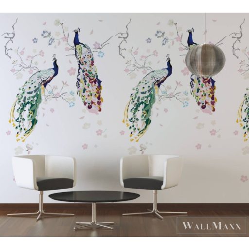 AS CREATION House of Turnowsky 38909-1 színes páva mintás grafikus tapéta