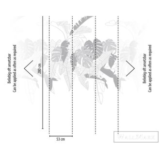   AS CREATION House of Turnowsky 38910-1 krémszínű filodendron mintás grafikus tapéta