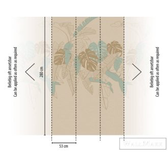   AS CREATION House of Turnowsky 38910-2 bézs filodendron mintás grafikus tapéta