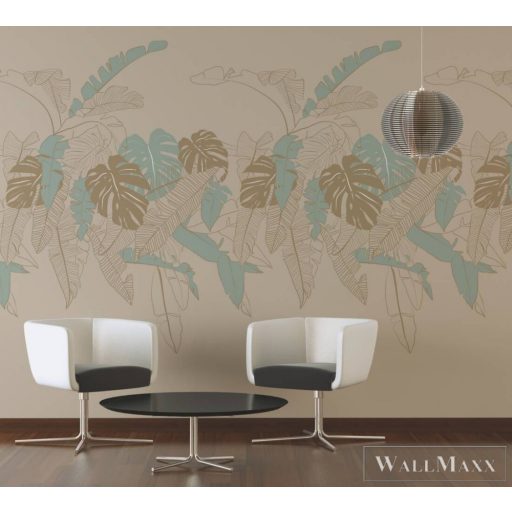 AS CREATION House of Turnowsky 38910-2 bézs filodendron mintás grafikus tapéta