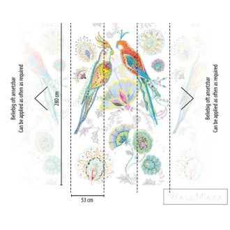   AS CREATION House of Turnowsky 38911-1 színes papagáj mintás grafikus tapéta
