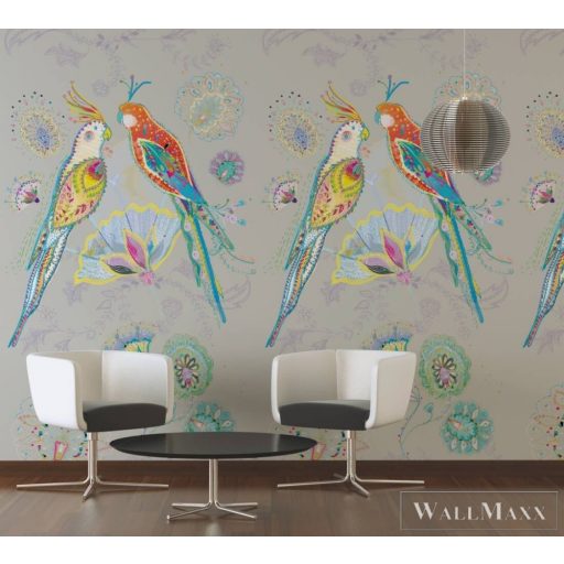 AS CREATION House of Turnowsky 38911-2 bézs papagáj mintás grafikus tapéta