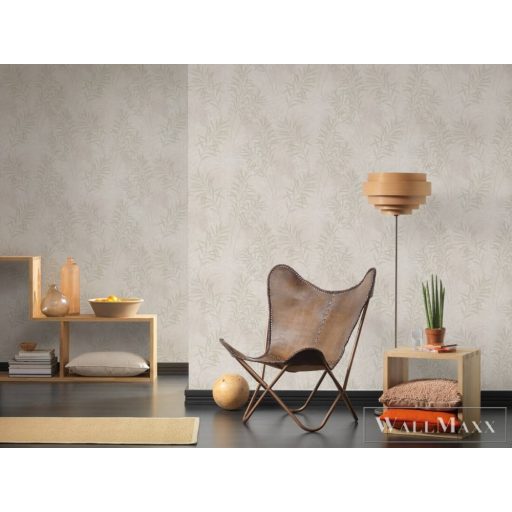 AS CREATION Terra 38919-4 bézs levél mintás modern tapéta