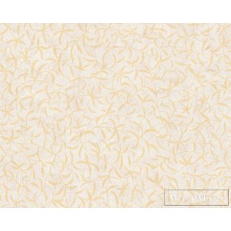   AS CREATION Terra 38920-4 sárga levél mintás modern tapéta