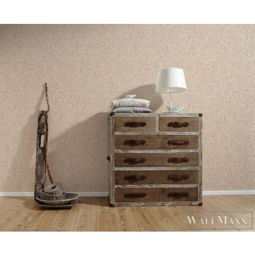 AS CREATION Terra 38920-5 narancs levél mintás modern tapéta