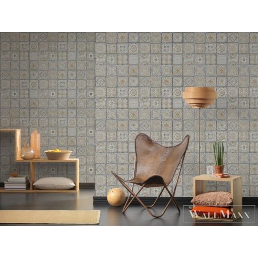 AS CREATION Terra 38921-2 ezüst mandala mintás modern tapéta