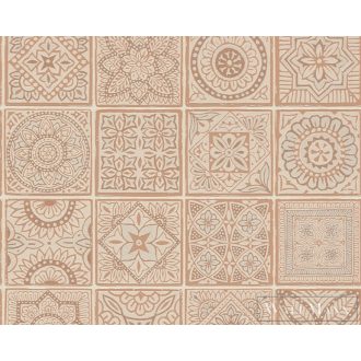   AS CREATION Terra 38921-3 narancs mandala mintás modern tapéta