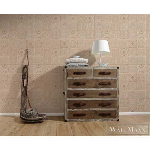 AS CREATION Terra 38921-3 narancs mandala mintás modern tapéta