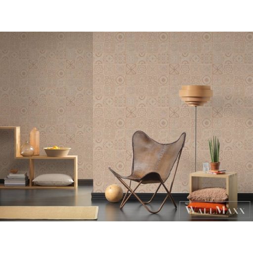 AS CREATION Terra 38921-3 narancs mandala mintás modern tapéta