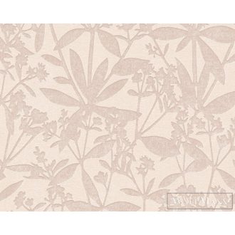  AS CREATION Terra 38924-1 bézs levélnyomat mintás modern tapéta