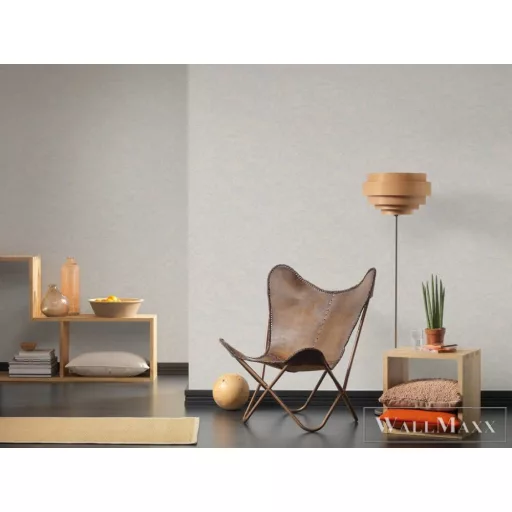 AS CREATION Terra 38924-5 krémszínű levélnyomat mintás modern tapéta