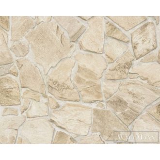   AS CREATION Elements II 38932-9 bézs terméskő térhatású tapéta